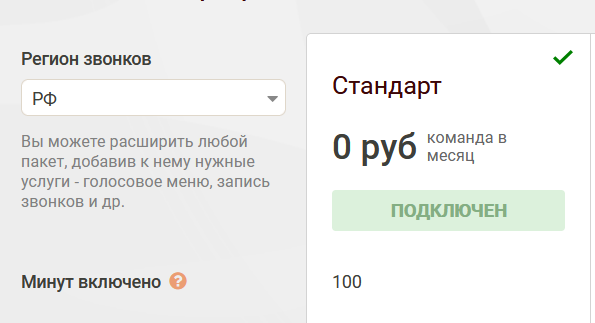 бесплатные минуты звонков