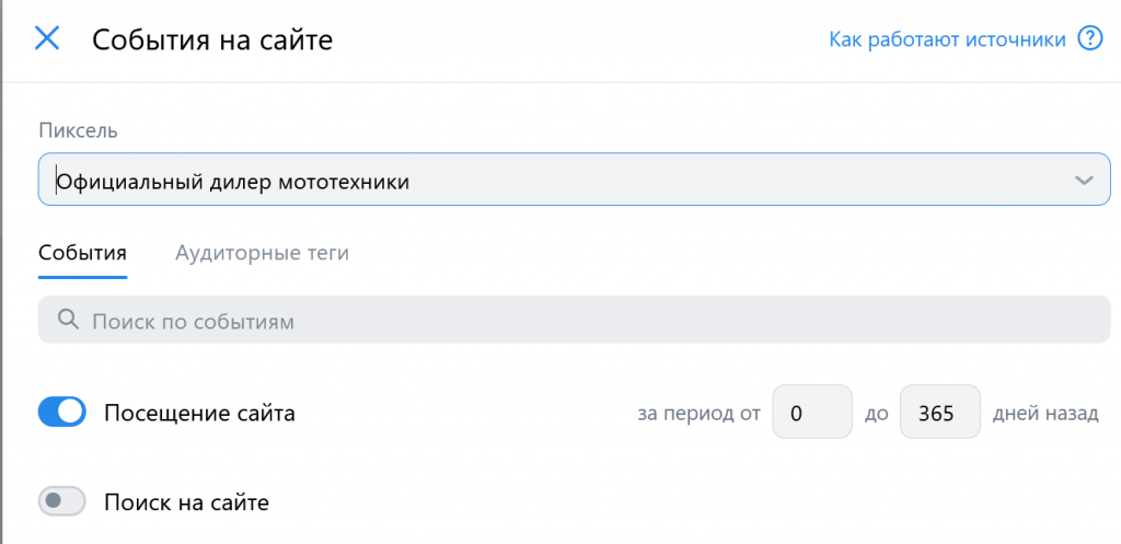 посетили сайта для сбора аудитории